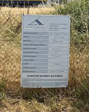 Panneau de chantier ARCHI CONSEIL